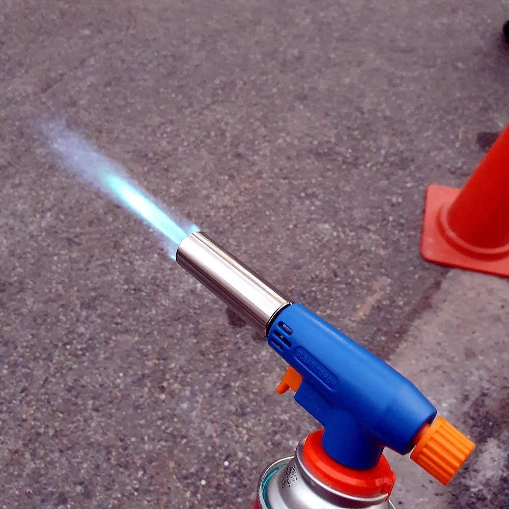 우주캠핑 자동점화 토치 부탄가스 캠핑용 숯 장작 점화