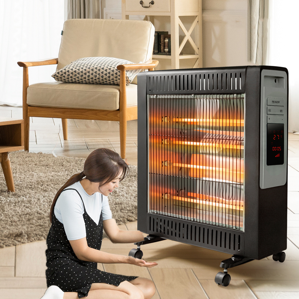 한경희 리모컨 4단 석영관히터 전기히터 전기난로 가정용 사무실