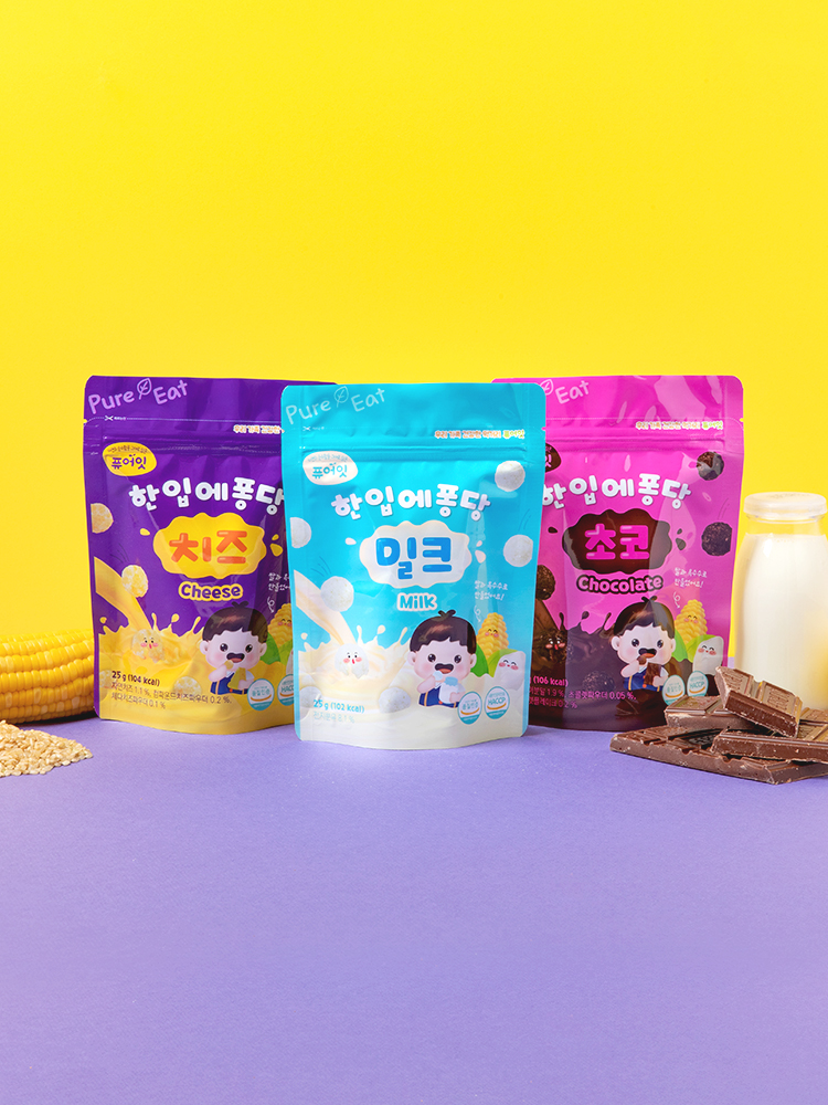 퓨어잇 한입에퐁당 아이 볼 과자 3봉세트 간식 유아