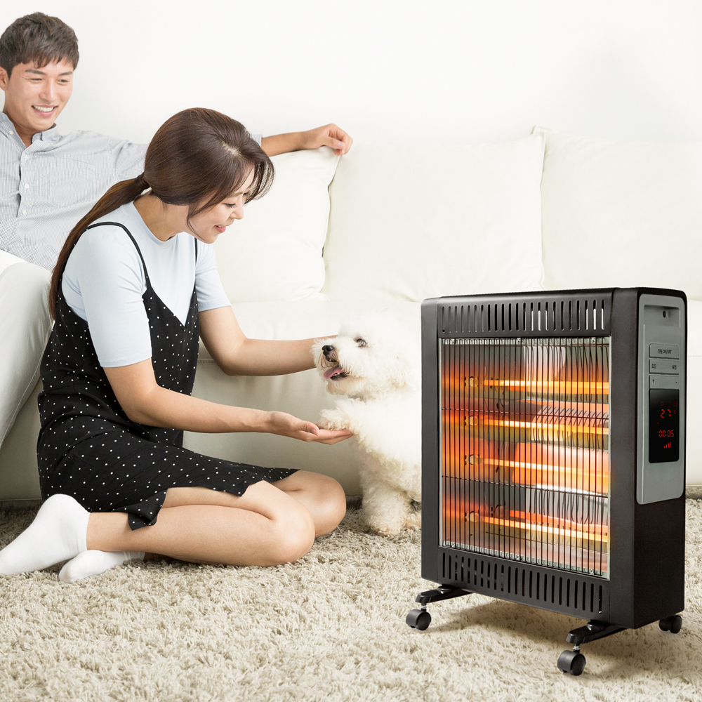 한경희 리모컨 4단 석영관히터 전기히터 전기난로 가정용 사무실