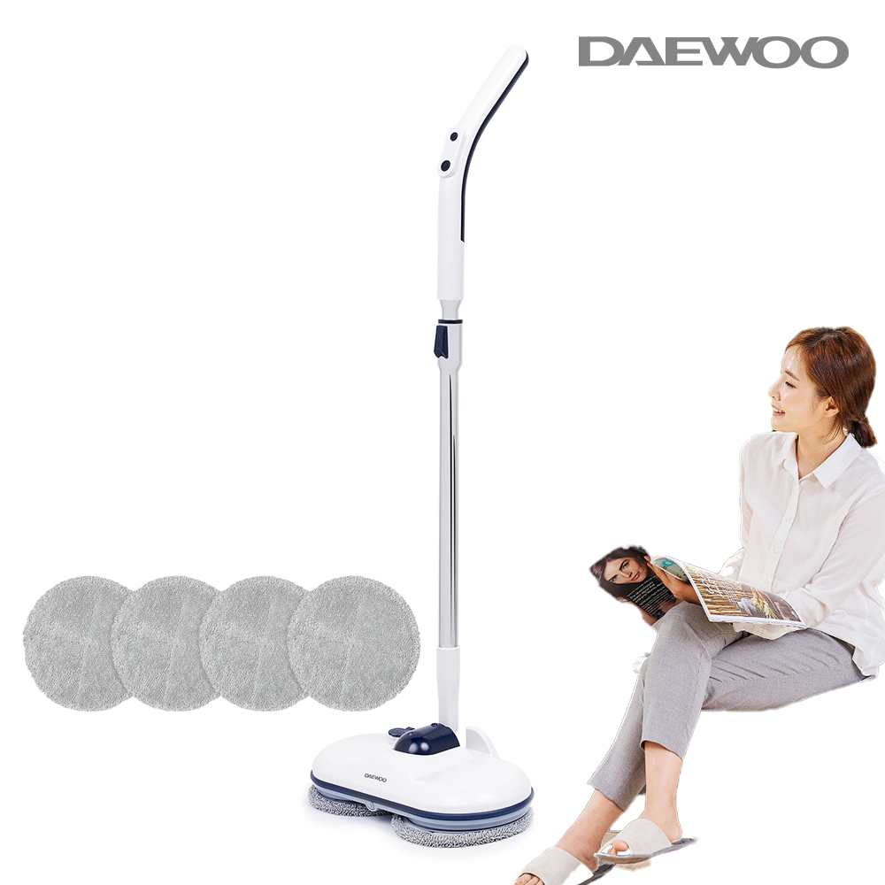 대우 무선물걸레청소기 파워 아쿠아젯 밀대 물분사 극세사 패드4장