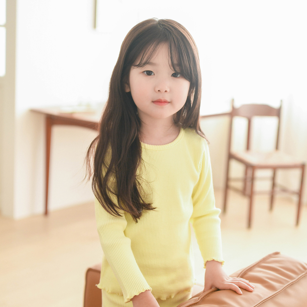 젤리 실내복 세트 여아 남아 아동 화이트 노랑 핑크 보라 블랙 골지 어린이집 상하복 이미지 8