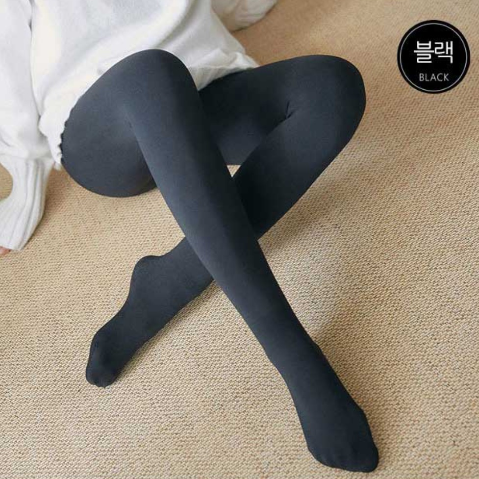 밍크 융털 안감 겨울용 발열스타킹 보온 교복 학생 융 살색 기모 스타킹 - 상세 이미지 2