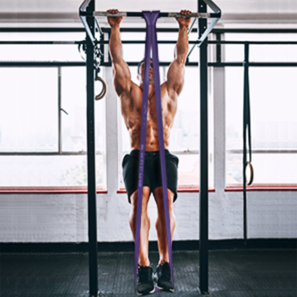 하디로어 턱걸이 밴드 풀업 철봉 운동 고무 헬스 보조 라텍스 보라 / 상급자용