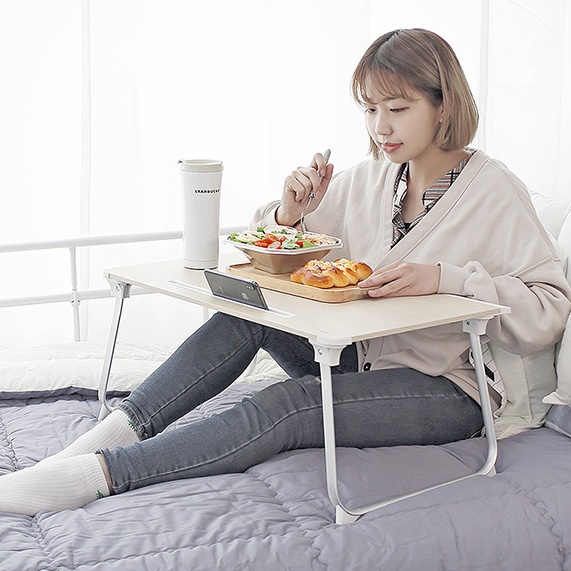 스마트폰 이동식 침대 테이블 간이 접이식 독서대 오버 베드 트레이 식탁 배드 노트북