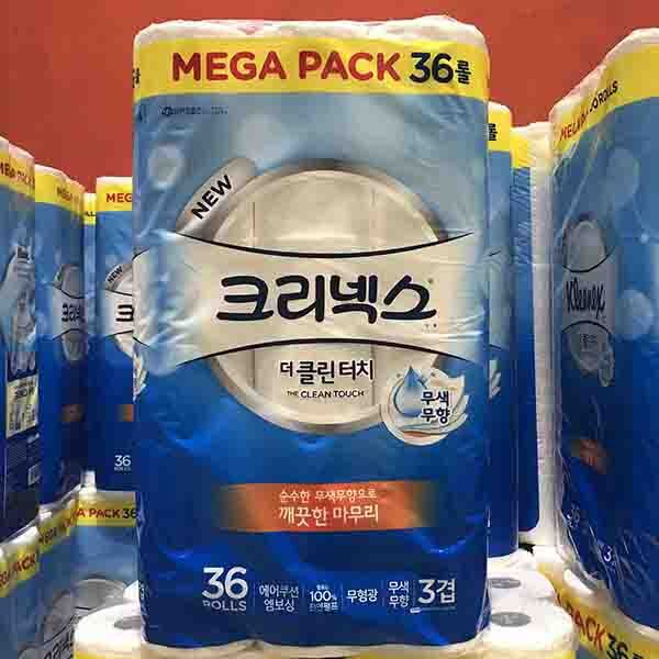 크리넥스 더 클린 터치 3겹 30mx36롤 : 익일 배송