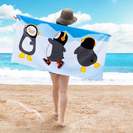 두꺼운 비치 타올 도톰한 어린이집 수영장 비치 타월 가로형