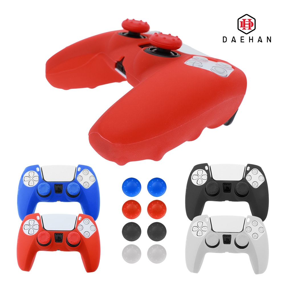 ps 5 플스 플레이스테이션 듀얼센스 컨트롤러 실리콘 케이스 블루 (케이스+스틱커버) PS-003 - 상세 이미지 2