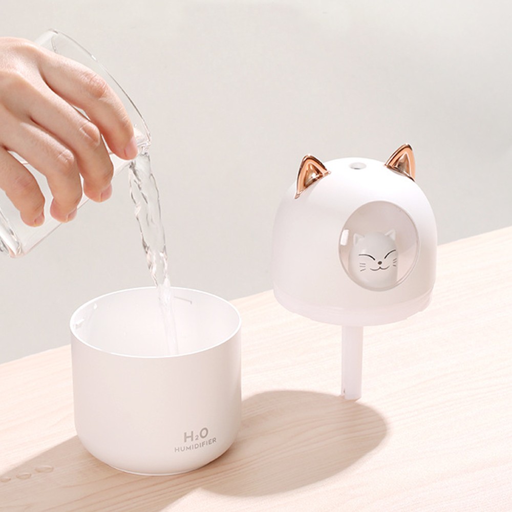 파인굿즈 USB 미니 무드등 고양이 가습기 이미지 7