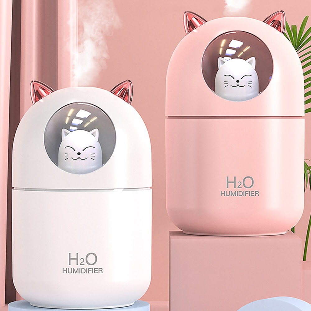 파인굿즈 USB 미니 무드등 고양이 가습기