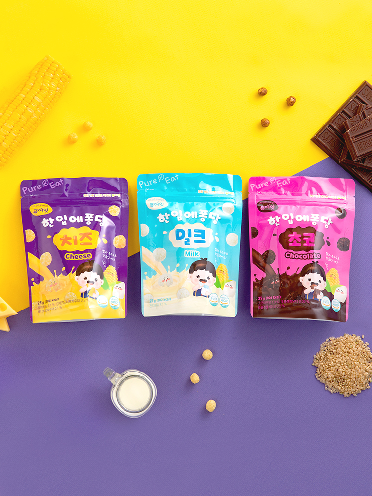 퓨어잇 한입에퐁당 아이 볼 과자 3가지 맛 간식 유아