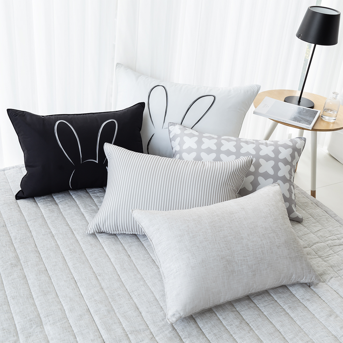 알러지케어 모노톤 누빔 베개커버4060/5070