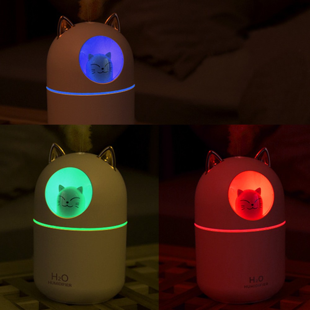 파인굿즈 USB 미니 무드등 고양이 가습기 이미지 6