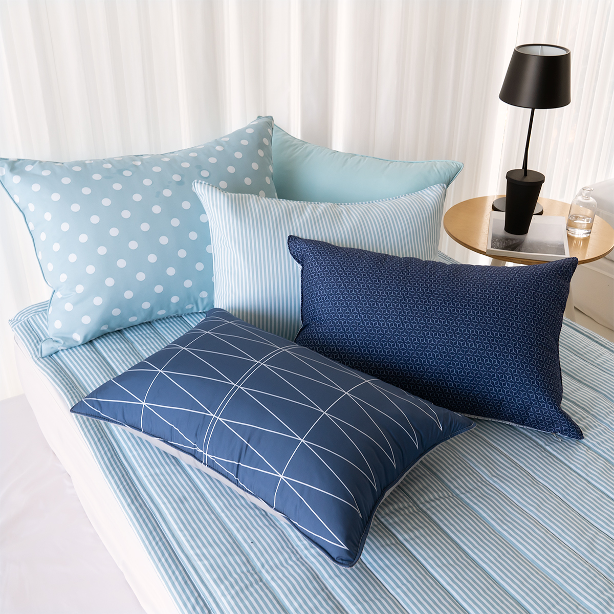 알러지케어 블루민트 누빔 베개커버4060 5070