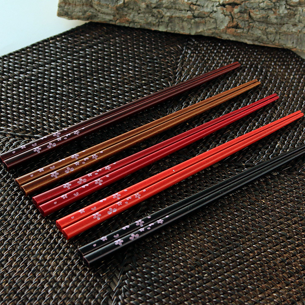 고급 일본 벚꽃 대나무 2종 체리블라썸 나무젓가락 5세트