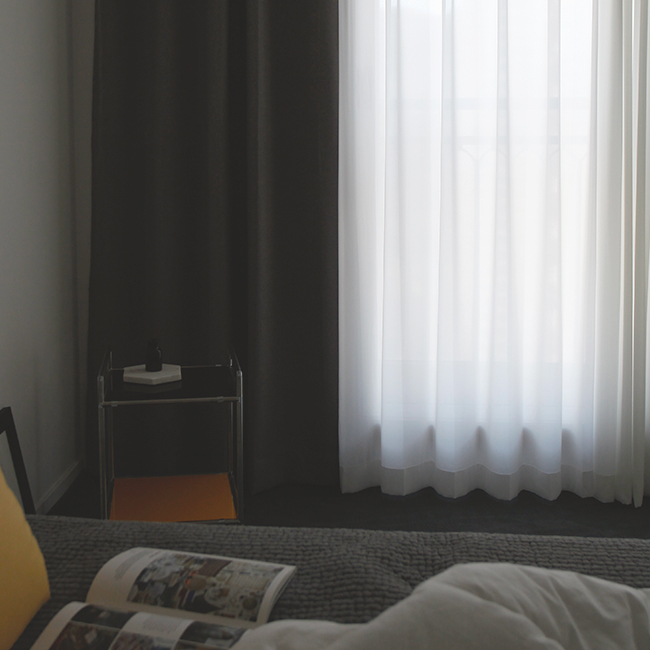 바이아미 밀크 쉬폰 덜비치는 나비주름 아이방 거실 속커튼 맞춤 제작