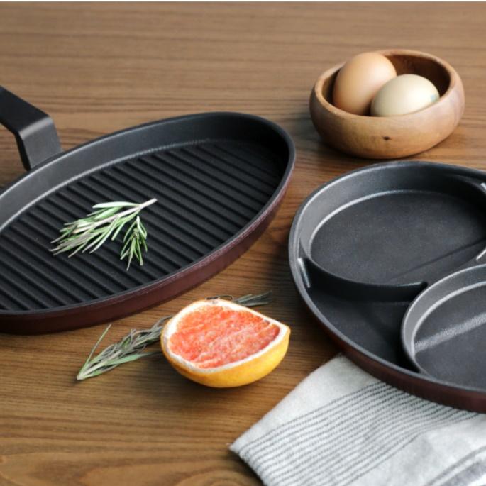 타원형 2구 달걀 후라이팬 인덕션 에그팬 인덕션용 후라이팬