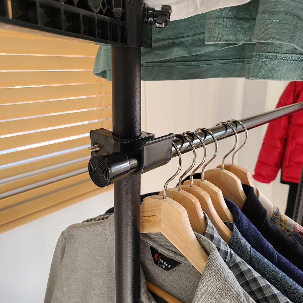 힘센압축봉 160-210cm 블랙 커튼봉 무타공 32MM 두꺼움