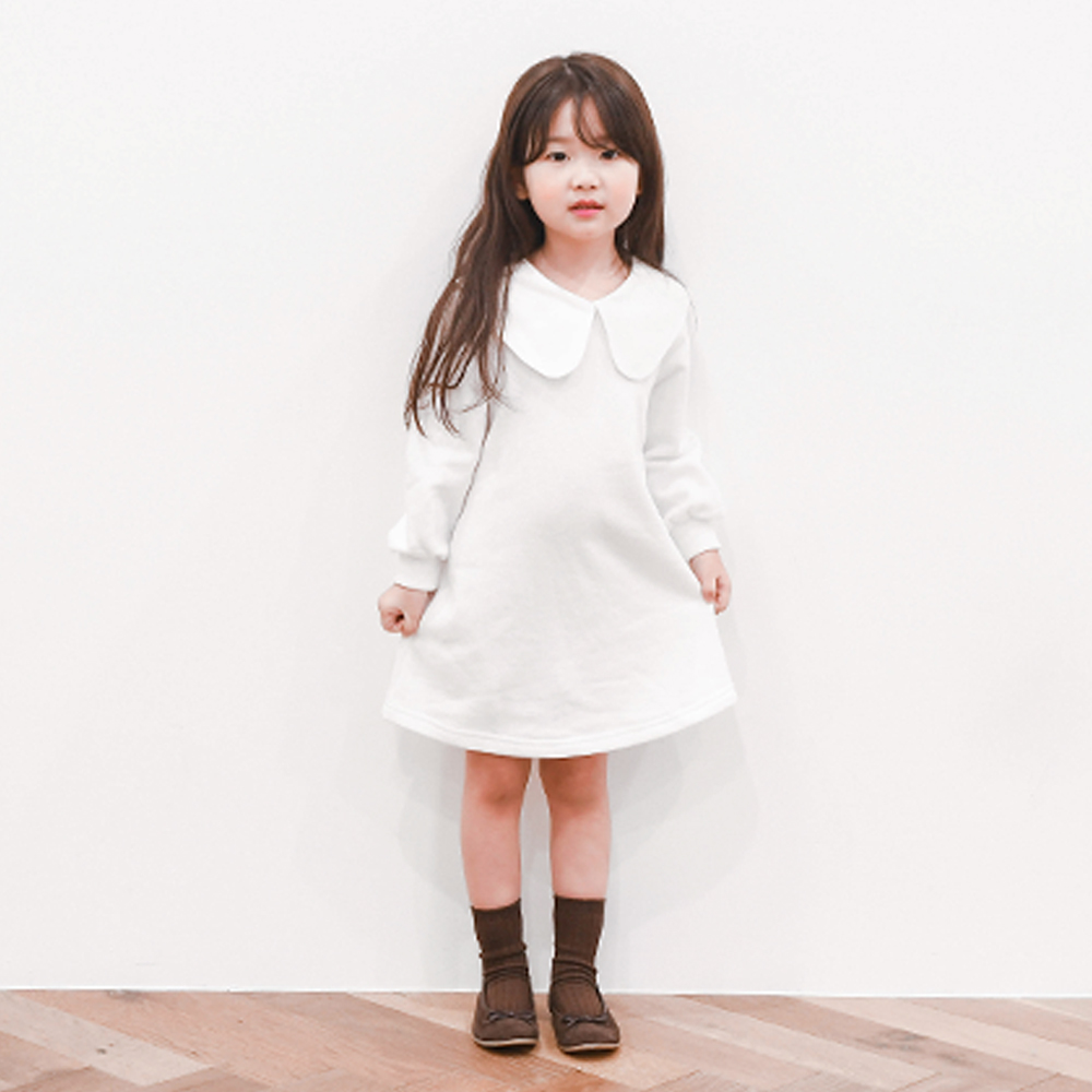 베를린 카라원피스 속기모 여아 아동 핑크 아이보리 옐로우 기본 보통핏 면 - 상세 이미지 2