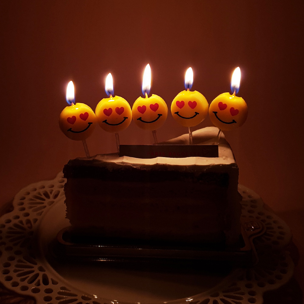 데썸파티 하트 스마일 초 예쁜 생일 케이크 특이한 파티 초 - 상세 이미지 3