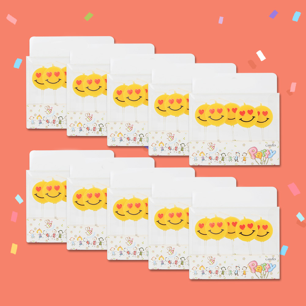 데썸파티 대용량 하트 스마일 초 예쁜 생일 케이크 특이한 파티 초 - 상품 이미지