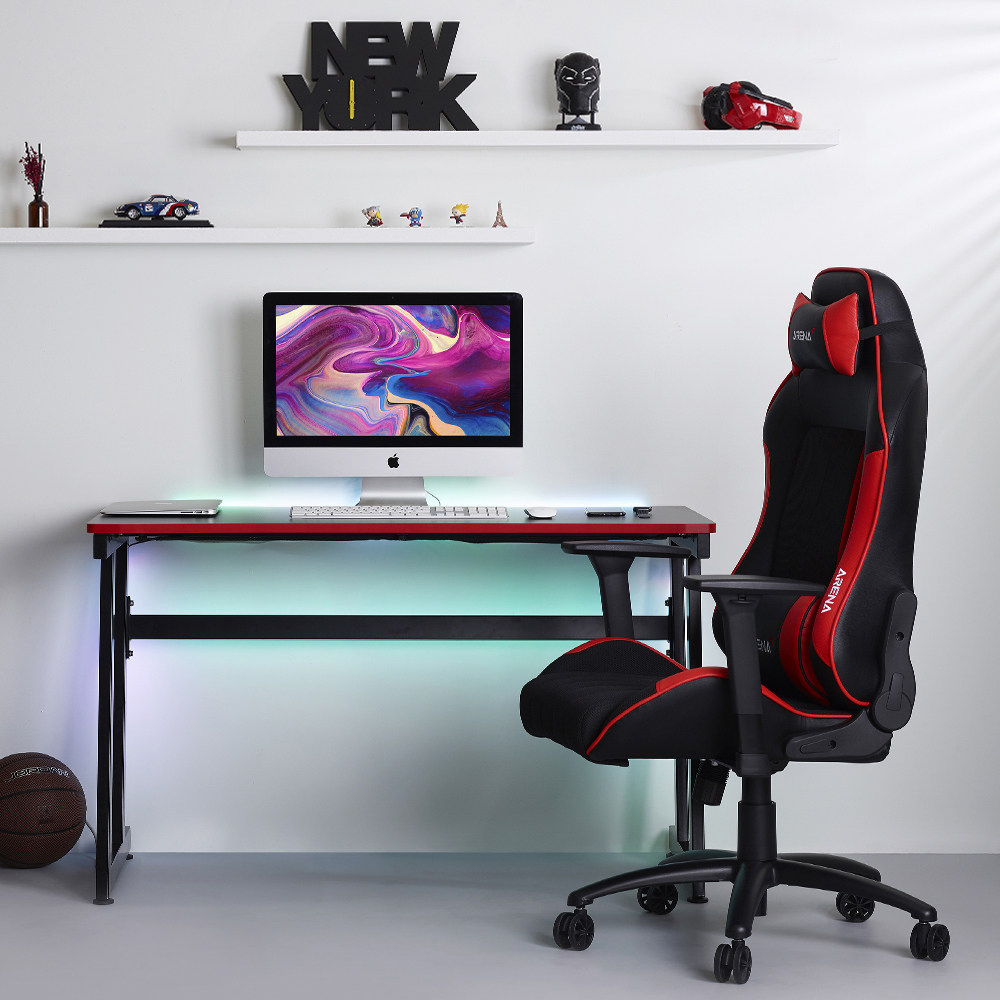 제닉스 ARENA-X ZERO DESK 1200 블랙 1인용 컴퓨터 게이밍책상