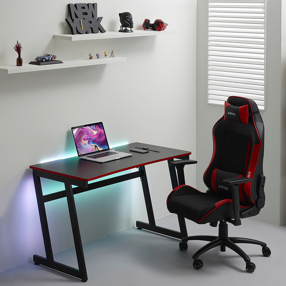 제닉스 ARENA-X ZERO DESK 1200 블랙 1인용 컴퓨터 게이밍책상