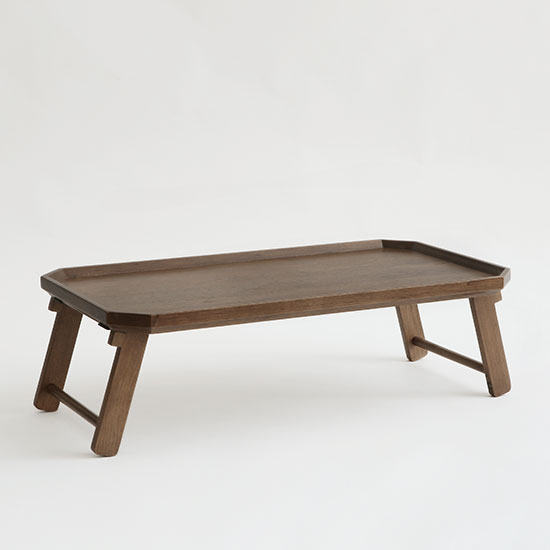 에라토 우딘 월넛 미니 접이식 원목 베드 트레이 S 접이식 테이블