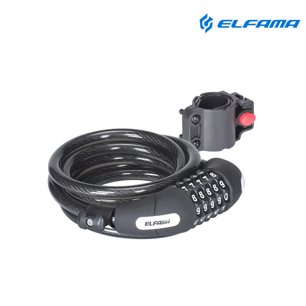 엘파마 3747 케이블 5자리 번호키 자전거 자물쇠