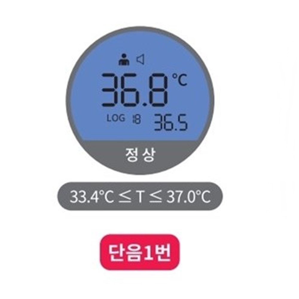 [거치대 제공] FEVER365 피버365 미듬 비접촉 약국 적외선 체온계 화이트