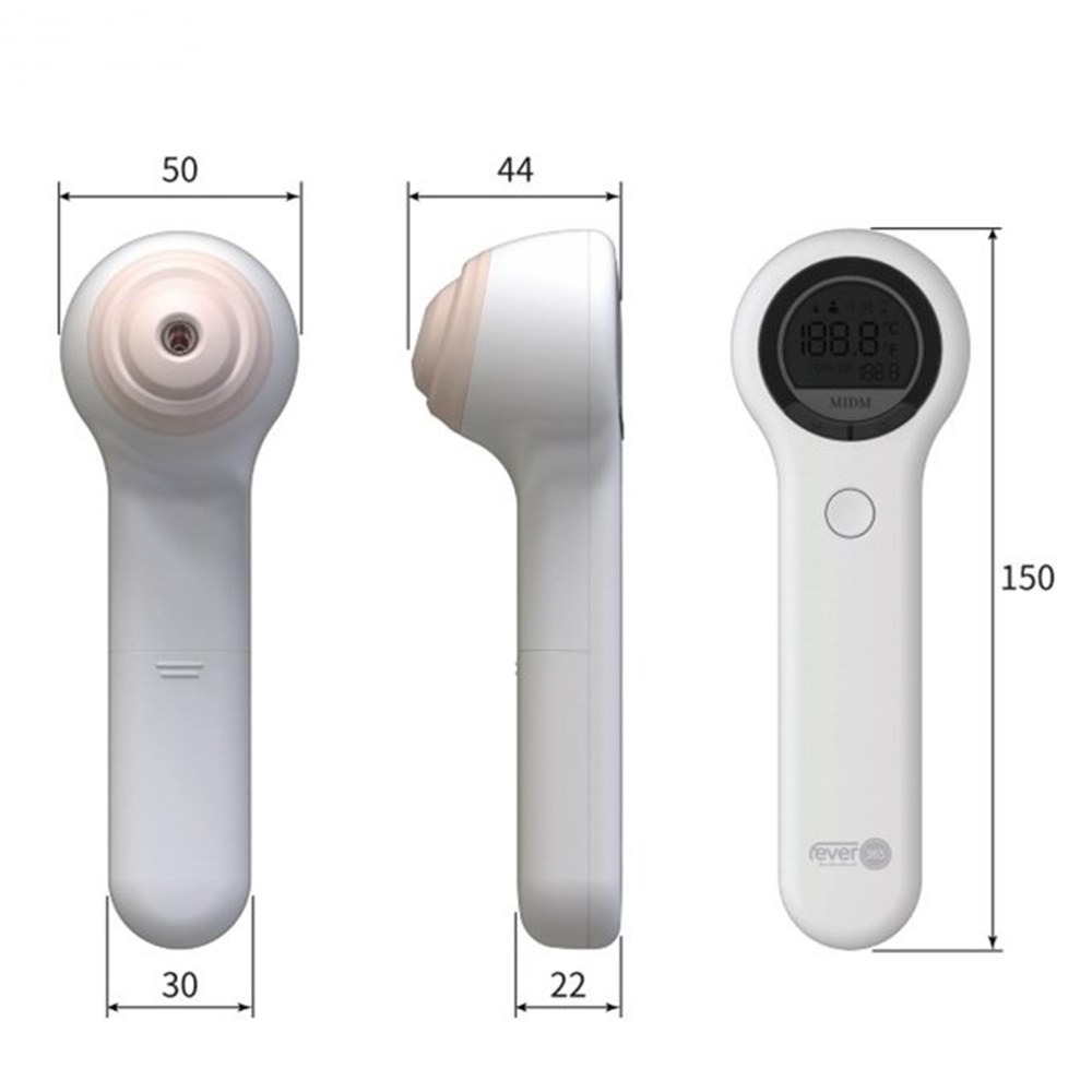 [거치대 제공] FEVER365 피버365 미듬 비접촉 약국 적외선 체온계 화이트