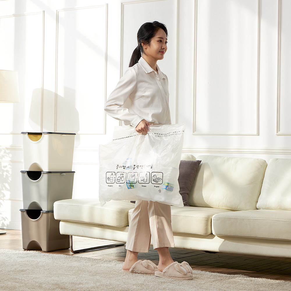 에코홀릭 가정용 재활용분리수거함 1단 30L - 상세 이미지 3