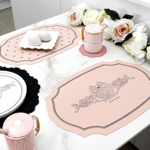 오마주 실리콘 테이블매트 로코코 라이트핑크