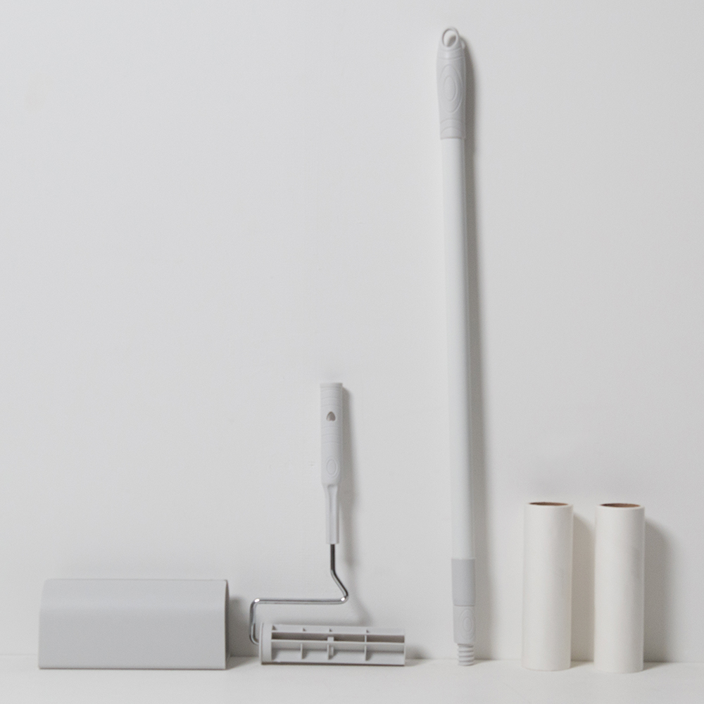 생활백서 돌돌이 테이프클리너 16cm 헤드+조절봉+리필 3개+홀더 세트