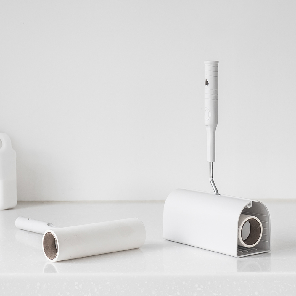 생활백서 돌돌이 테이프클리너 16cm 헤드+조절봉+리필 3개+홀더 세트