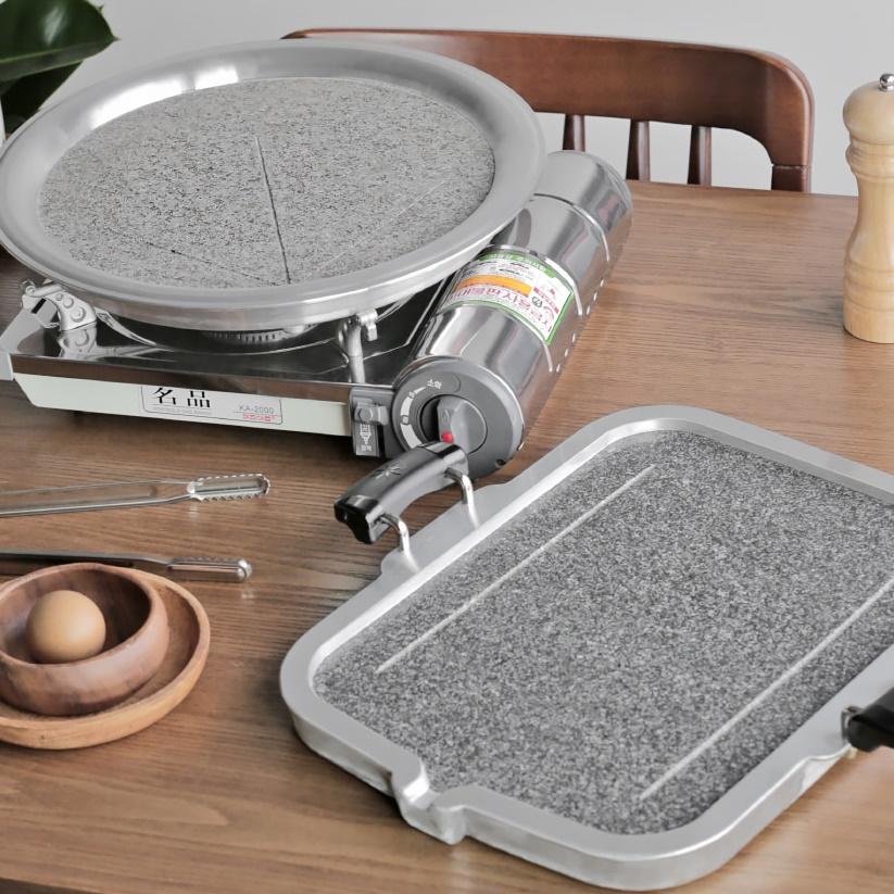 원형 돌판 가정용 돌판구이기 기름안튀는 불판 중