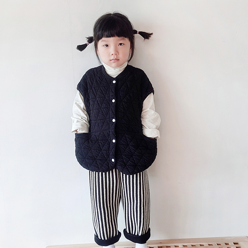 더수 겨울 누빔 조끼 등원룩 편안하고 예쁜 데일리 아이템 - 상세 이미지 3