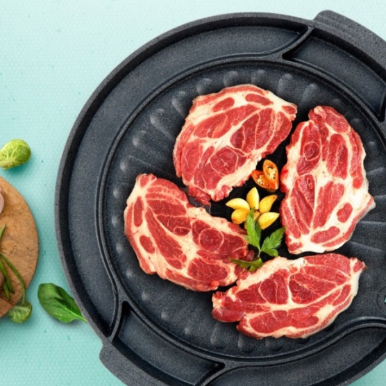 키친아트 계란찜 기름안튀는 불판 냄새안나는 삼겹살판 스테이크 구이팬 숫구이판 숯