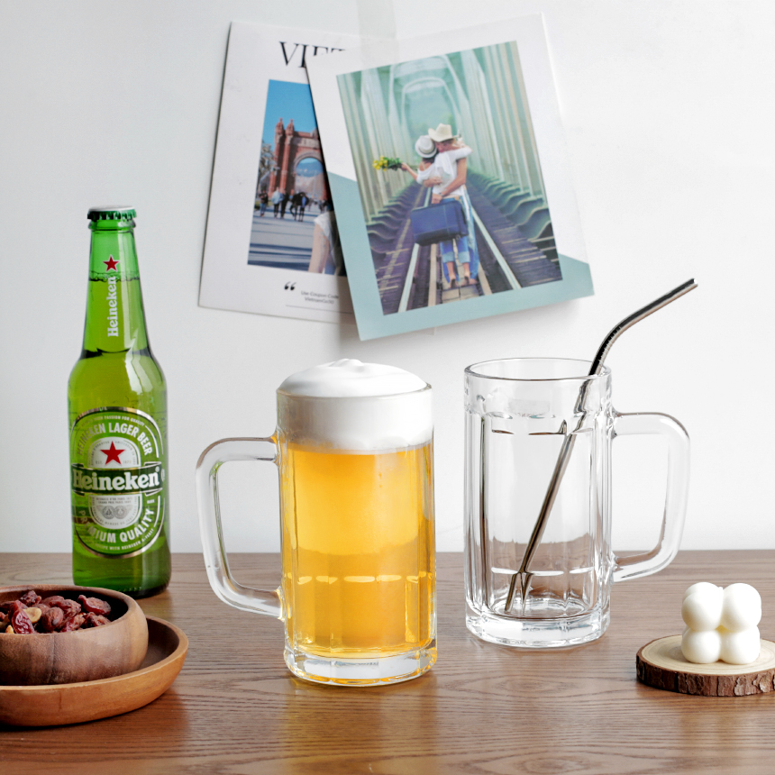 코로나 혼술 홈술족 데일리 예쁜 생 맥주 잔 전용잔 소맥잔 쏘맥잔 450ml - 상세 이미지 2