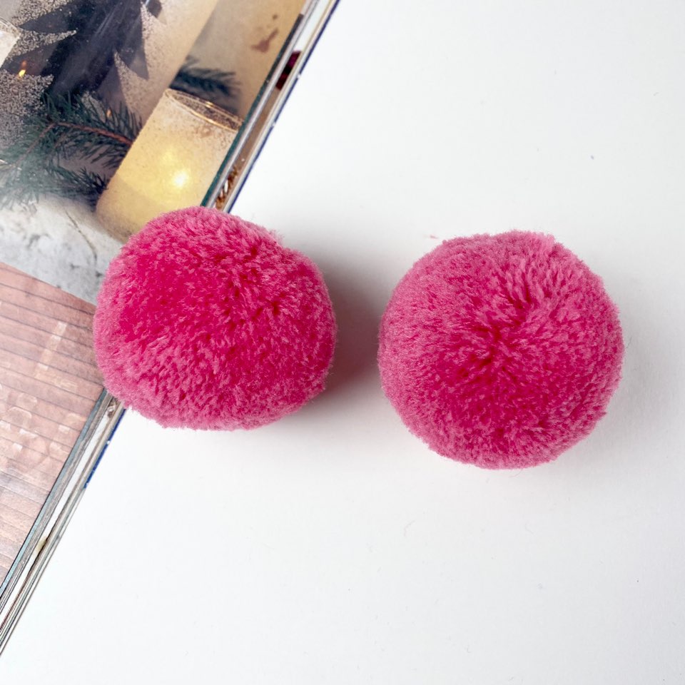 NEW) 5cm 컬러폼폼 방울폼폼 털실폼폼(2개) - 상세 이미지 5