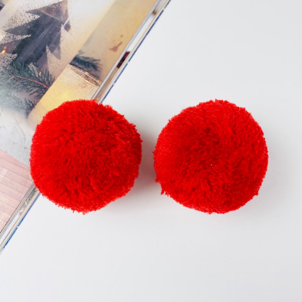NEW) 5cm 컬러폼폼 방울폼폼 털실폼폼(2개) - 상세 이미지 2