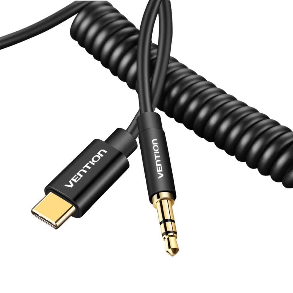 벤션 플렉서블 타입C to 3.5mm 오디오 AUX 케이블 BGA 1m, 1개 - 상품 이미지