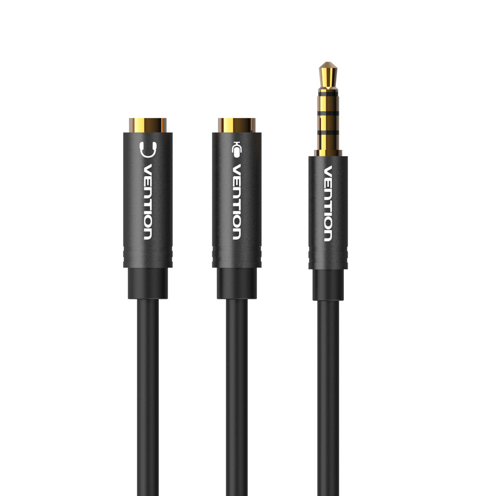 벤션 3.5mm 4극 to 마이크 오디오 이어폰 분배기 Y케이블 BBMBY - 상품 이미지