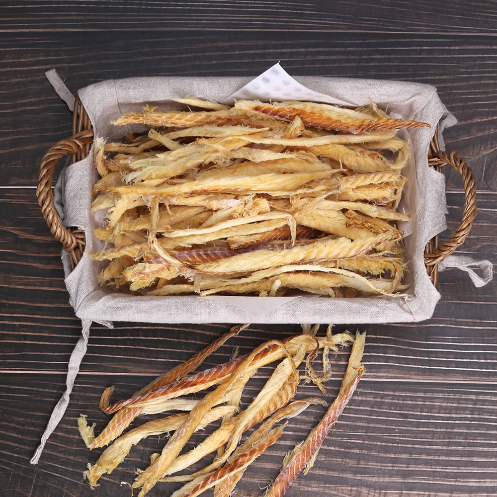 잘 말린 황금빛 황태채 500g 대용량 건어물 업소용 마른 반찬 안주 북어채 - 메인 이미지