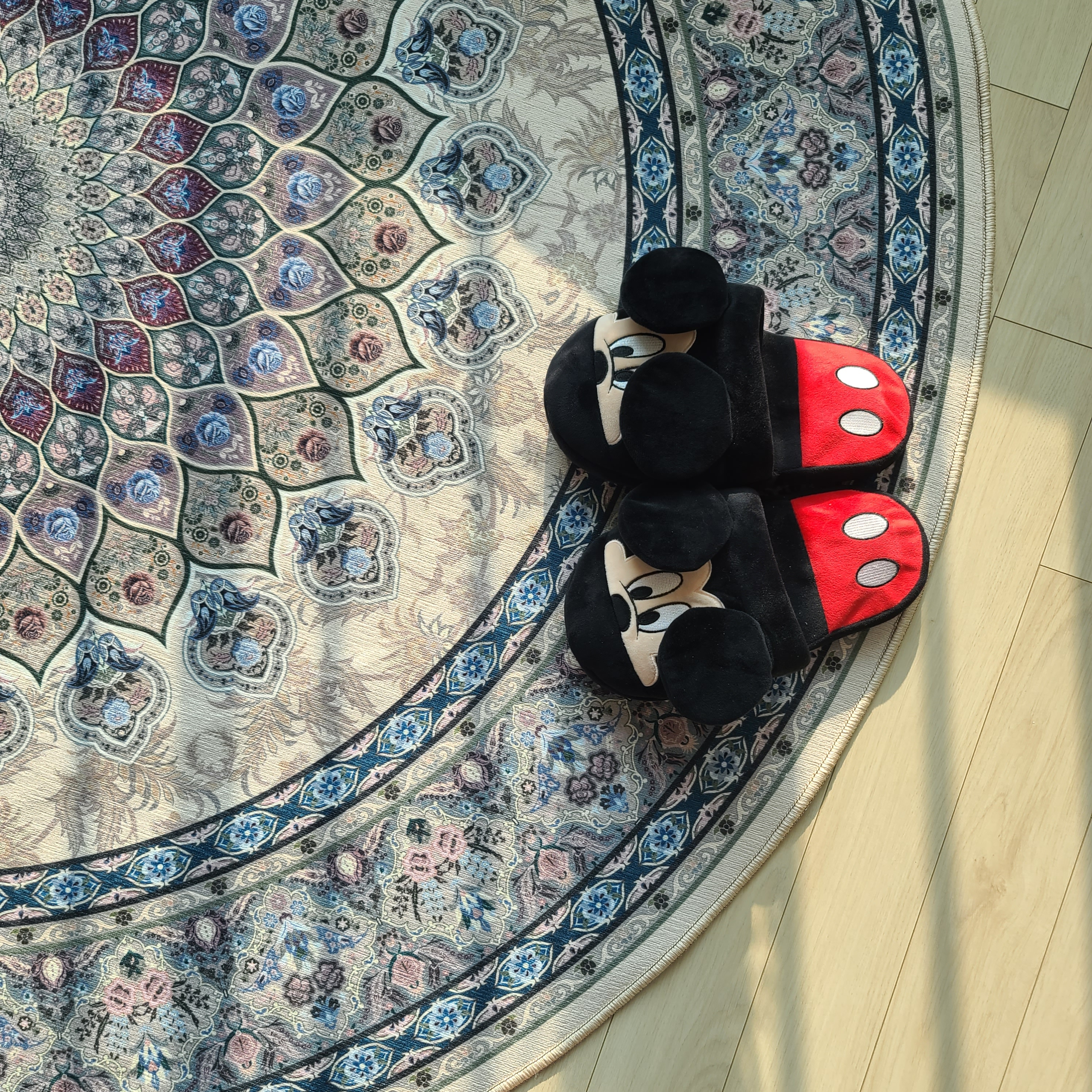 빈티지러그 페르시안 셔닐 원형 러그 예쁜 카페트