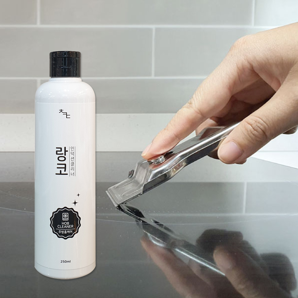 1+1 차카다 랑코 인덕션클리너 250ml 세제 스크래퍼 세트 하이라이트 전기레인지 찌든때 제거 - 상세 이미지 2