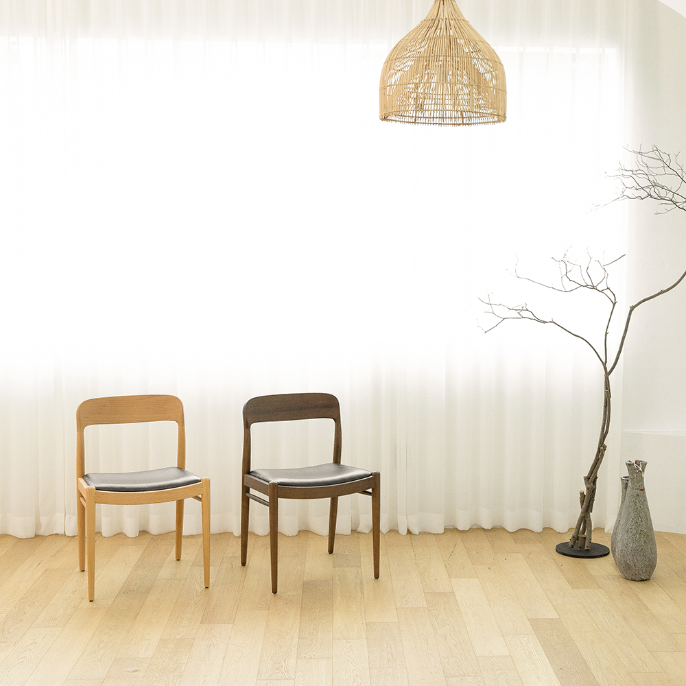 [우드/식탁용] 스탠다드 체어 Y3-40 - 원목체어 우드의자 카페체어 디자인 모던 Natural, Walnut - 상세 이미지 2