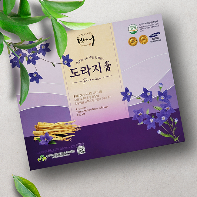 [한 포에 도라지 세뿌리가 가득]우리 가족 목을 지키는, 천마니 도라지고 진액 즙 스틱 - 상세 이미지 3