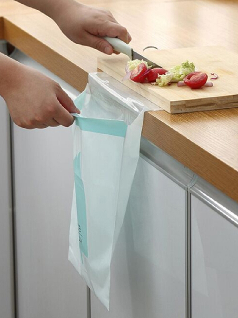 붙이는 쓰레기봉투 주방 싱크대 자동차 붙여쓰는 비닐봉투 접착식 폐기물 일반쓰레기