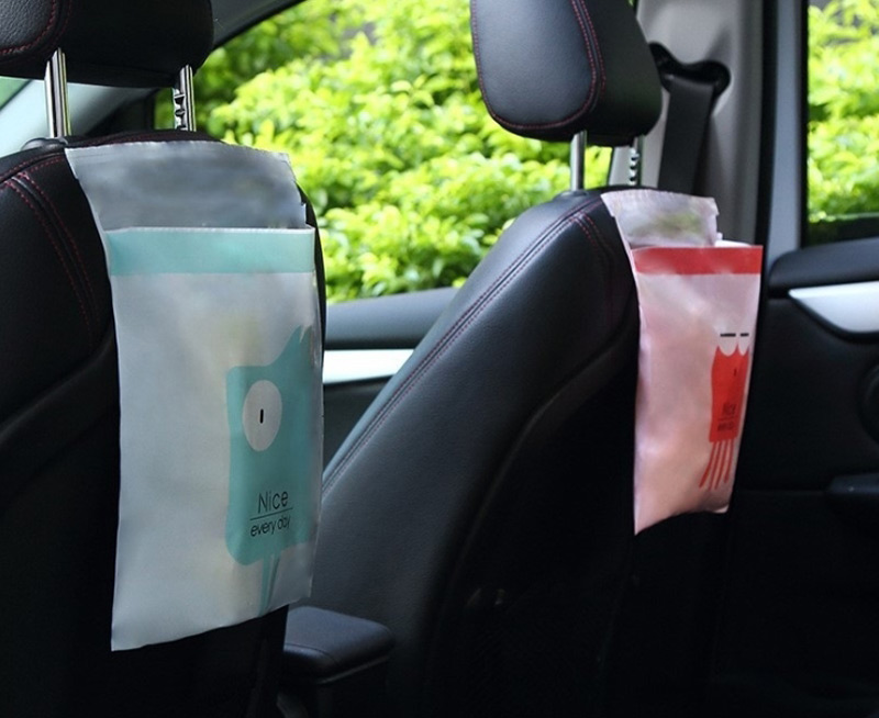 붙이는 쓰레기봉투 주방 싱크대 자동차 붙여쓰는 비닐봉투 접착식 폐기물 일반쓰레기